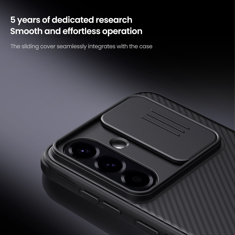 Nillkin Samsung A56 Slide Cover Lens Protection,Four-corner Airbag Phone Case CamShield Pro Series