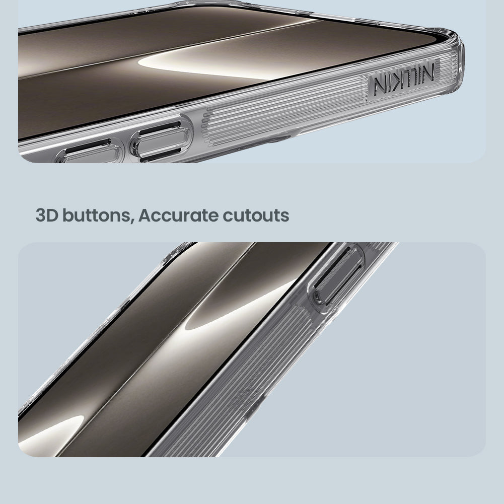 Nillkin iPhone 16e 6.1" 內置磁吸四角氣囊邊框加厚TPU+PC背版防摔手機保護殼本色Pro系列