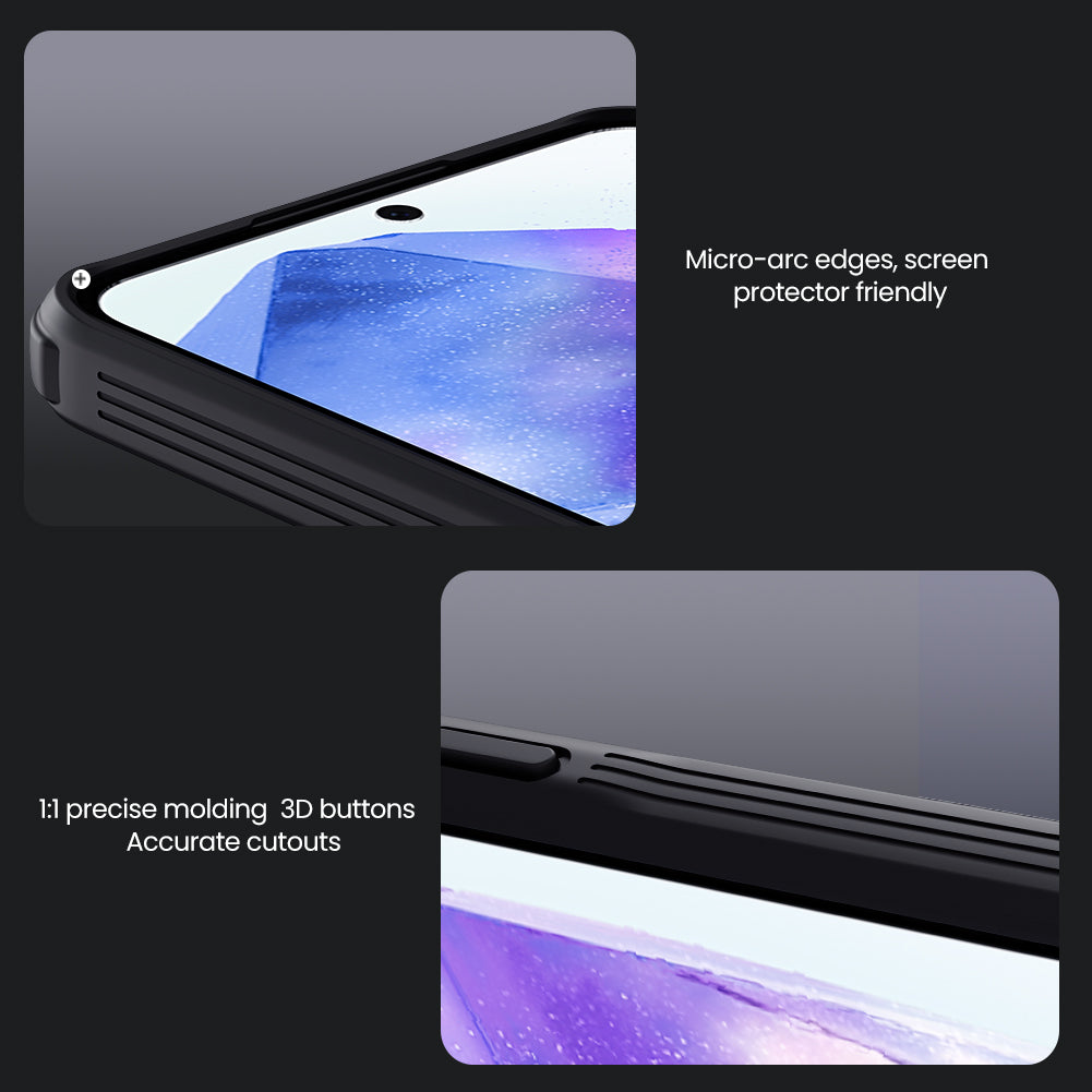 Nillkin Samsung A56 Slide Cover Lens Protection,Four-corner Airbag Phone Case CamShield Pro Series