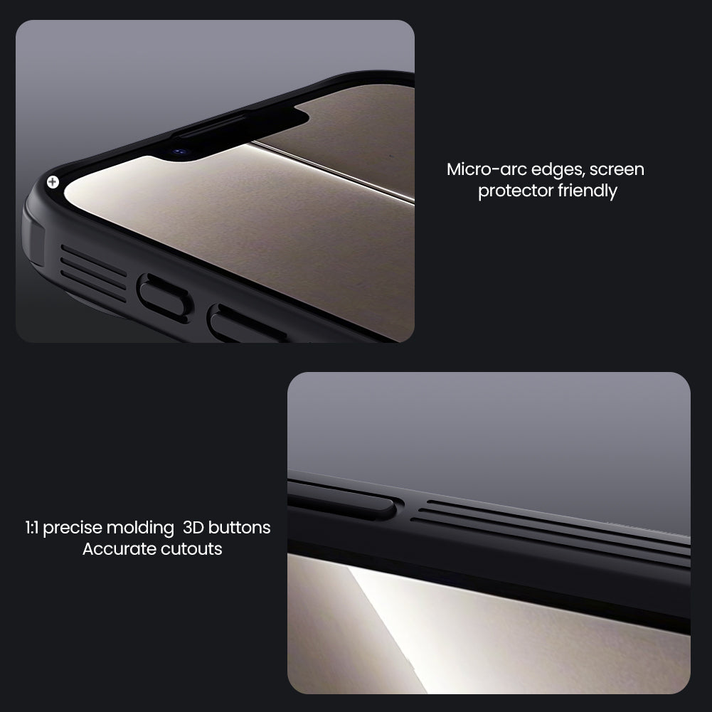 Nillkin iPhone 16e 6.1" MagSafe內置磁吸/鏡頭滑蓋保護/四角氣囊防摔手機保護殼黑鏡Pro系列