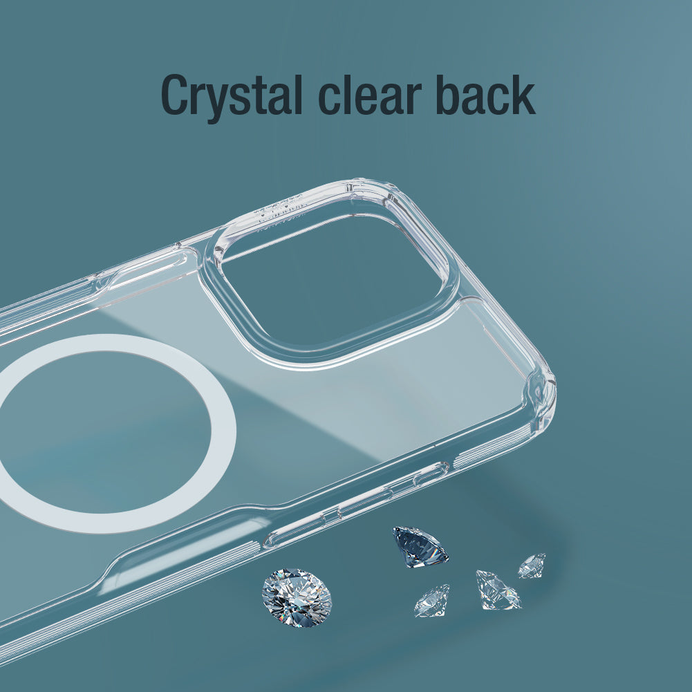 Nillkin iPhone 15 系列 MagSafe內置磁吸四角氣囊邊框加厚TPU 亞克力背板防摔手機保護殼本色Pro系列