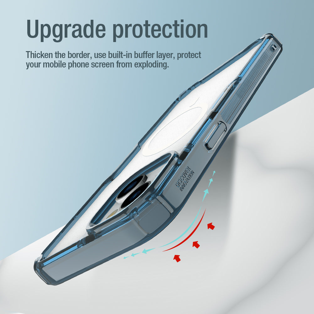 Nillkin iPhone 15 系列 MagSafe內置磁吸四角氣囊邊框加厚TPU 亞克力背板防摔手機保護殼本色Pro系列