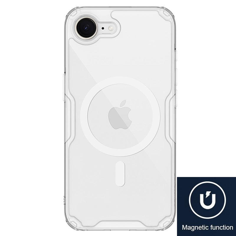 Nillkin iPhone 16e 6.1" 內置磁吸四角氣囊邊框加厚TPU+PC背版防摔手機保護殼本色Pro系列