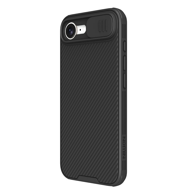Nillkin iPhone 16e 6.1" MagSafe內置磁吸/鏡頭滑蓋保護/四角氣囊防摔手機保護殼黑鏡Pro系列