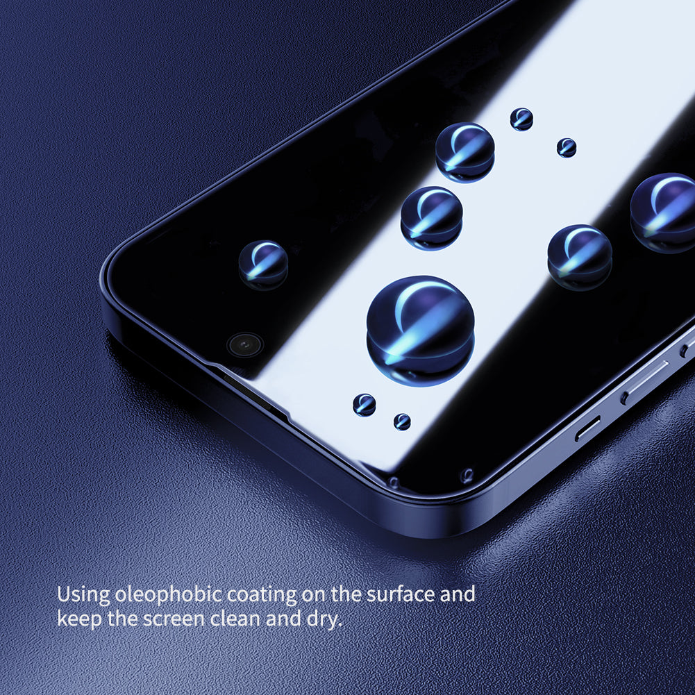 Nillkin iPhone 15 系列日本AGC玻璃防偷窺防刮防指紋防炫光2.5D 9H HD高清鋼化玻璃屏幕保護貼 加送貼膜神器