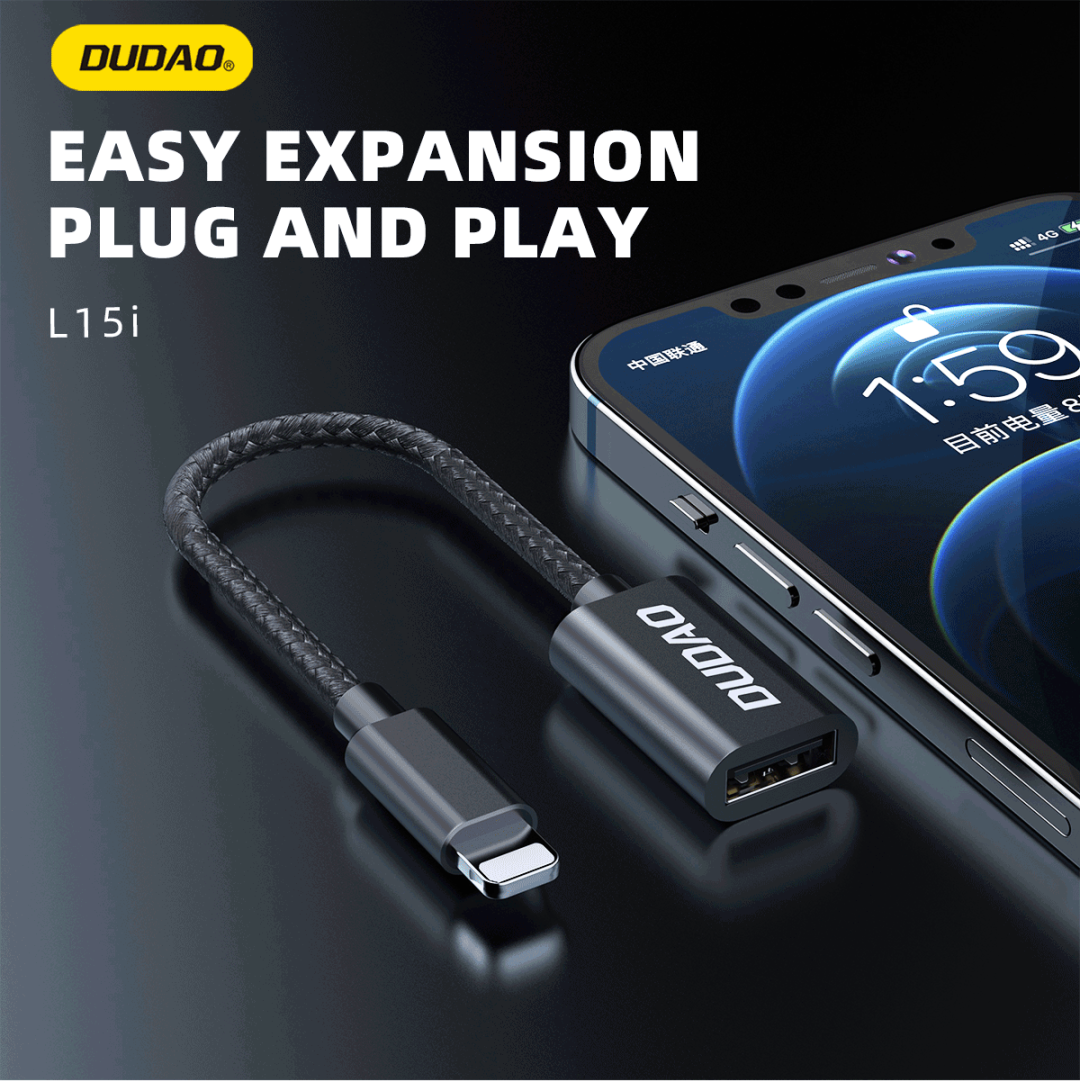 Dudao L15i Lightning轉USB OTG多功能轉接線 USB手指/遊對手制/無線鍵盤 多合一使用