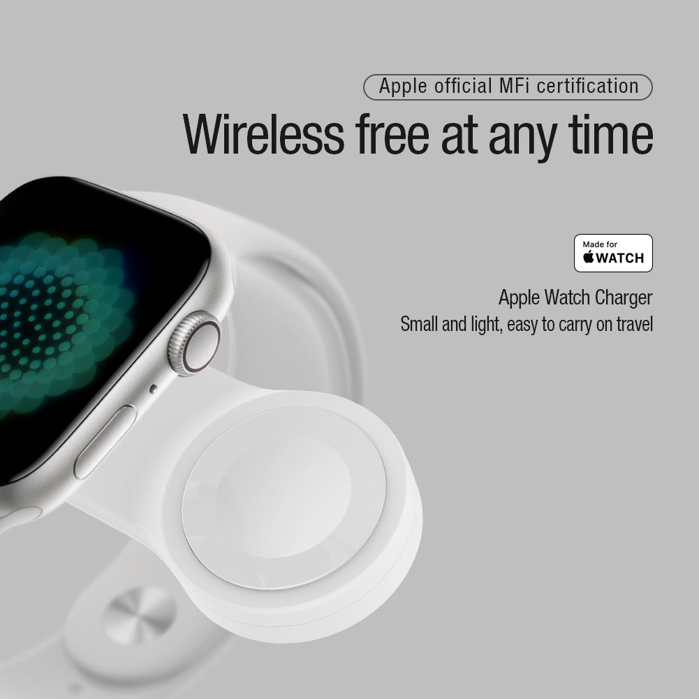 Nillkin Apple Watch MFi官方認證 磁吸無線充電器 超輕巧 適用於各款Apple Watch型號
