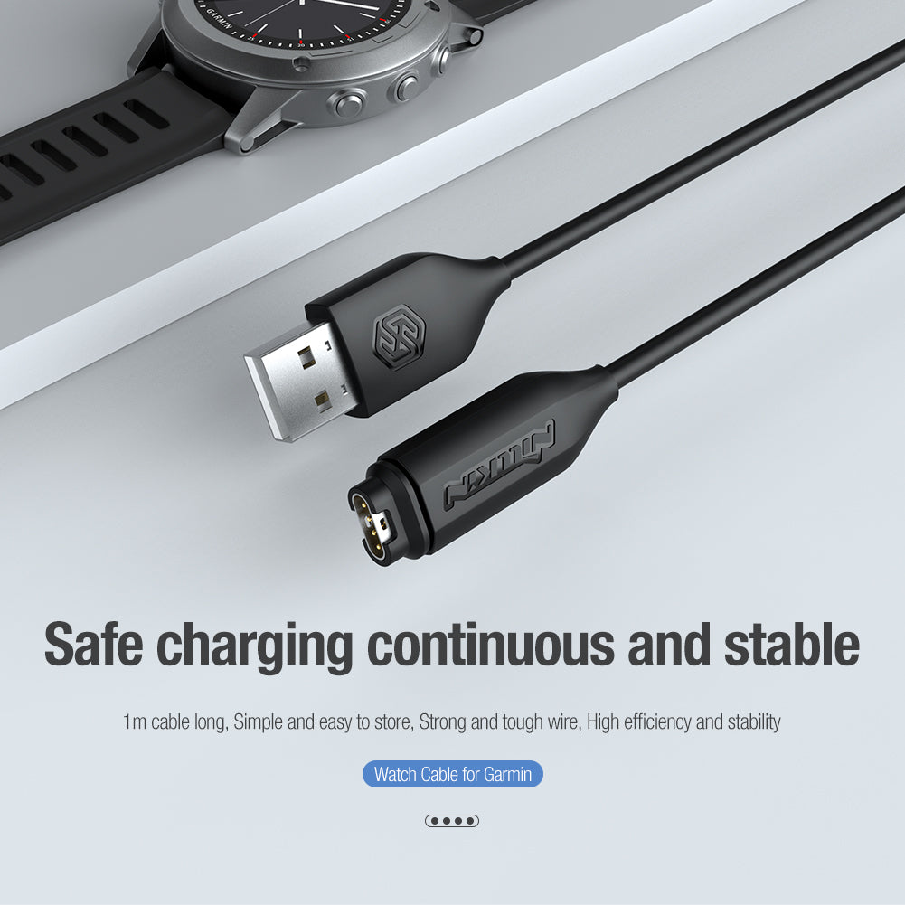 Nillkin GARMIN手錶專用充電/數據線 一米 強韌TPE線材SR加固 兼容性強(單裝/2條裝)
