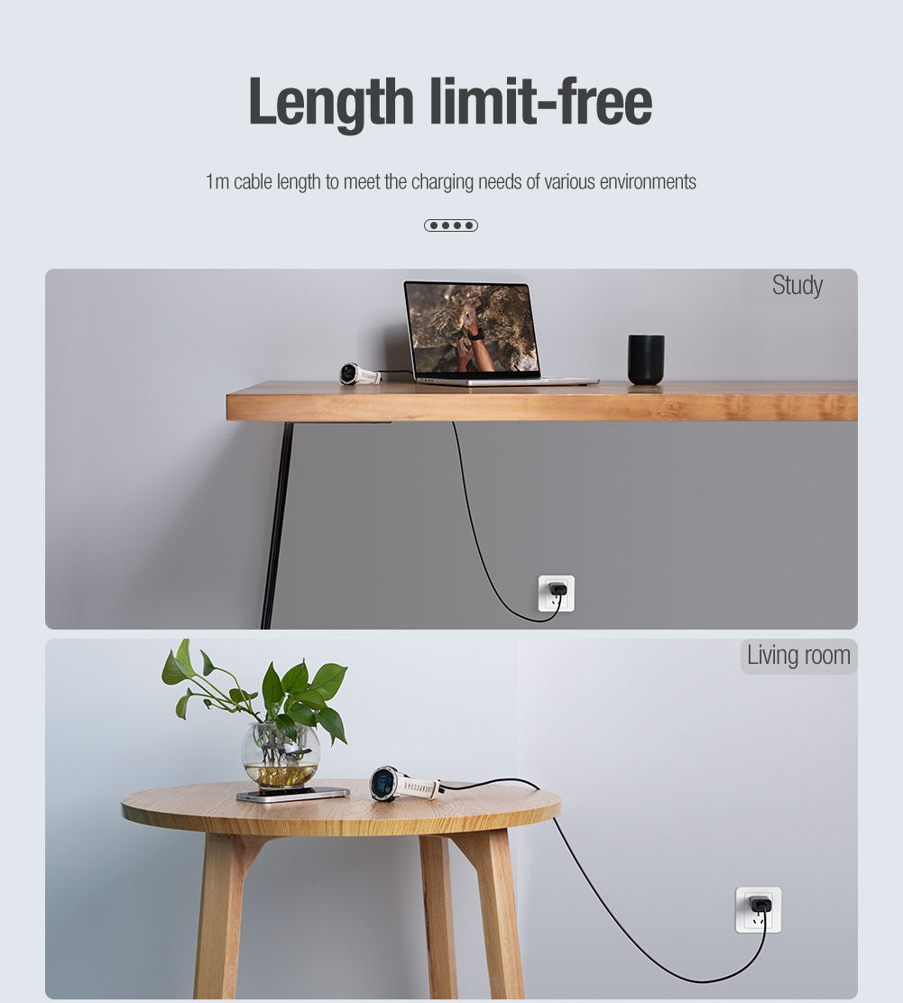 Nillkin GARMIN手錶專用充電/數據線 一米 強韌TPE線材SR加固 兼容性強(單裝/2條裝)