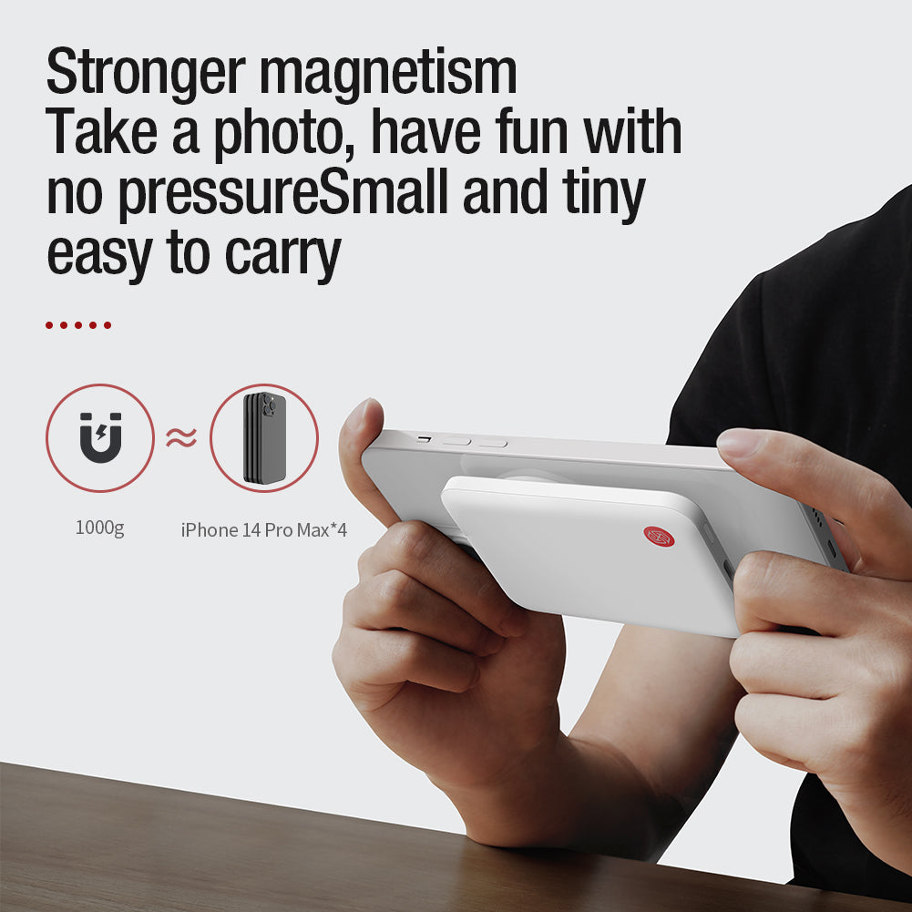 Nillkin 雙向磁吸無線充電移動電源 5000mAh 有線和無線雙模式充電 同時可充2部手機 小磁石系列