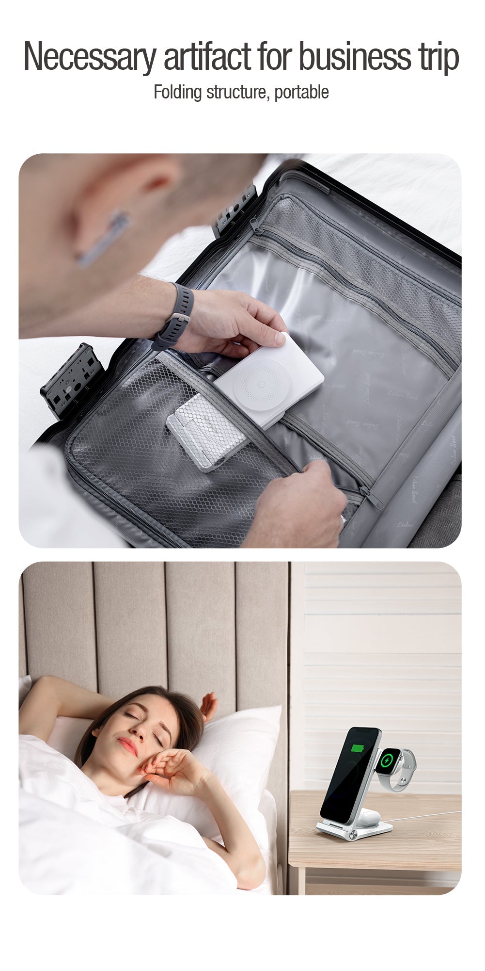 Nillkin 三合一無線充電器 MagSafe 磁吸MFi 認證版 iPhone/Airpods/Apple Watch同時充電直立式多角度調校 智游