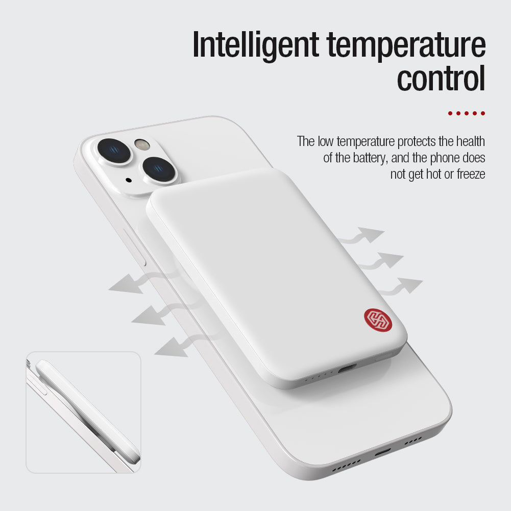 Nillkin 雙向磁吸無線充電移動電源 5000mAh 有線和無線雙模式充電 同時可充2部手機 小磁石系列
