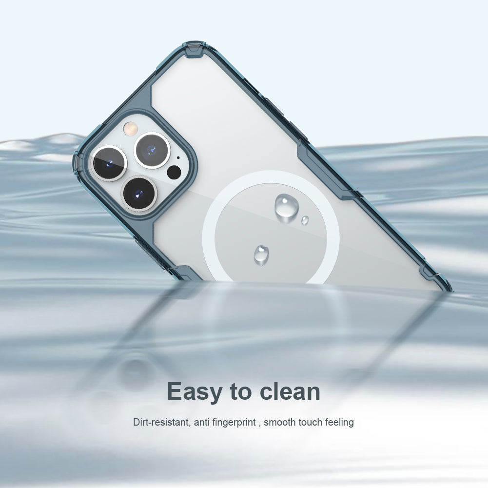 Nillkin iPhone 14 Pro 6.1" MagSafe Built-in Magnetic Function Four-corner Airbag Anti-slip TPU + Acrylic board Phone Case Nature Pro Series