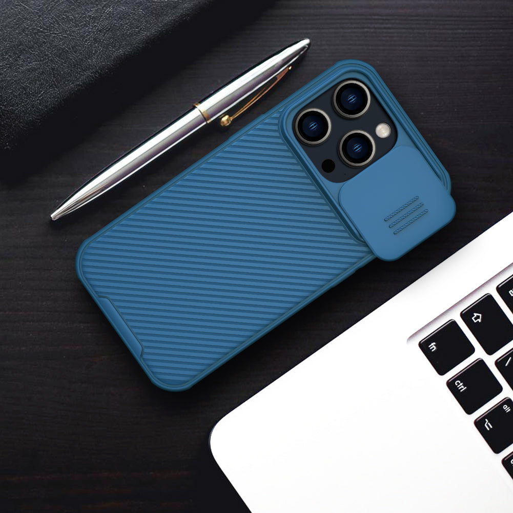Nillkin iPhone 14 Pro Max 6.7" MagSafe Built-in Magnetic Function Slide Cover Lens Protection,Four-corner Airbag Phone Case CamShield Pro Series