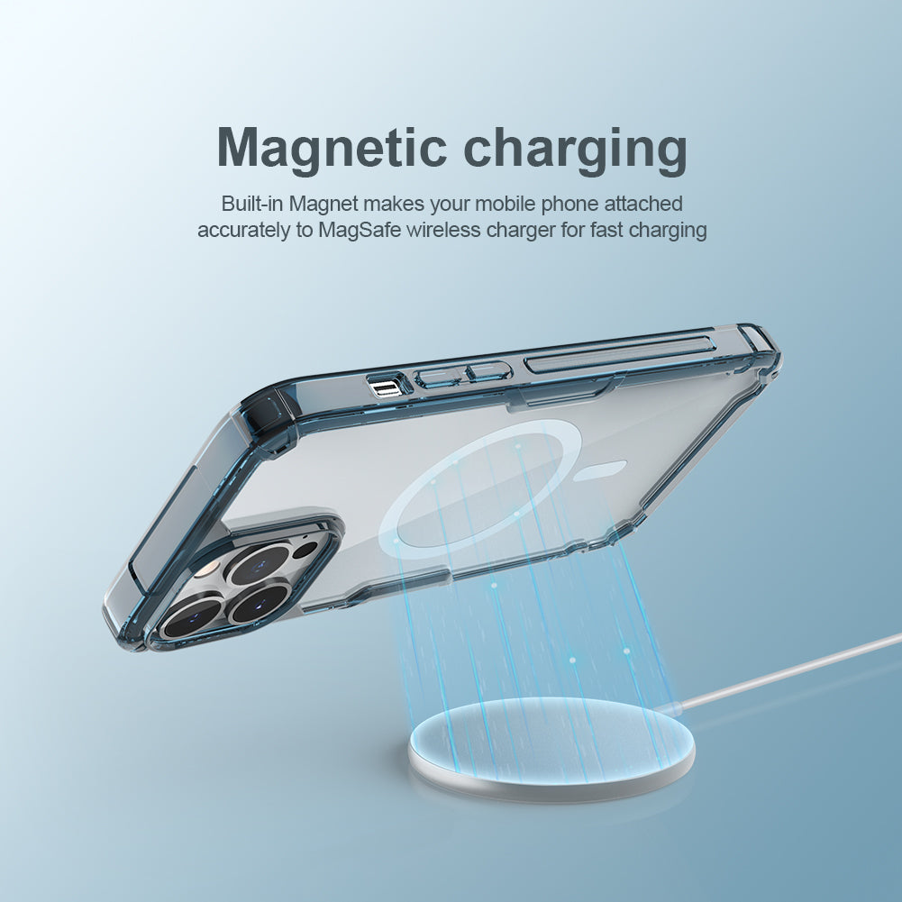 Nillkin iPhone 14 Pro Max 6.7" MagSafe內置磁吸四角氣囊邊框加厚TPU 亞克力背板防摔手機保護殼本色Pro系列