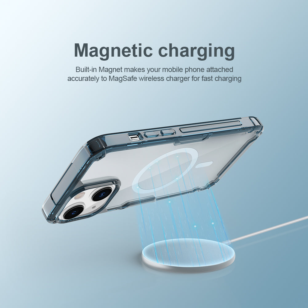 Nillkin iPhone 14 Plus 6.7" MagSafe Built-in Magnetic Function Four-corner Airbag Anti-slip TPU + Acrylic board Phone Case Nature Pro Series