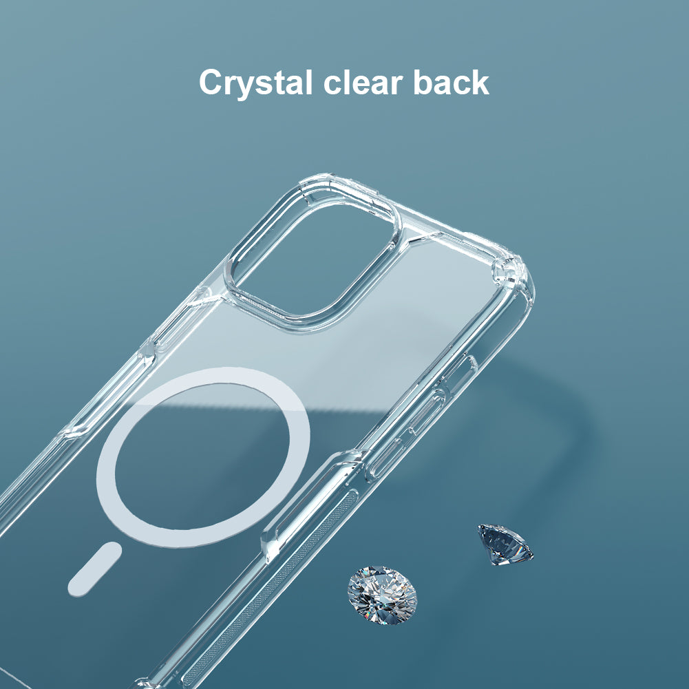 Nillkin iPhone 14/13 6.1" 通用MagSafe內置磁吸四角氣囊邊框加厚TPU 亞克力背板防摔手機保護殼本色Pro系列