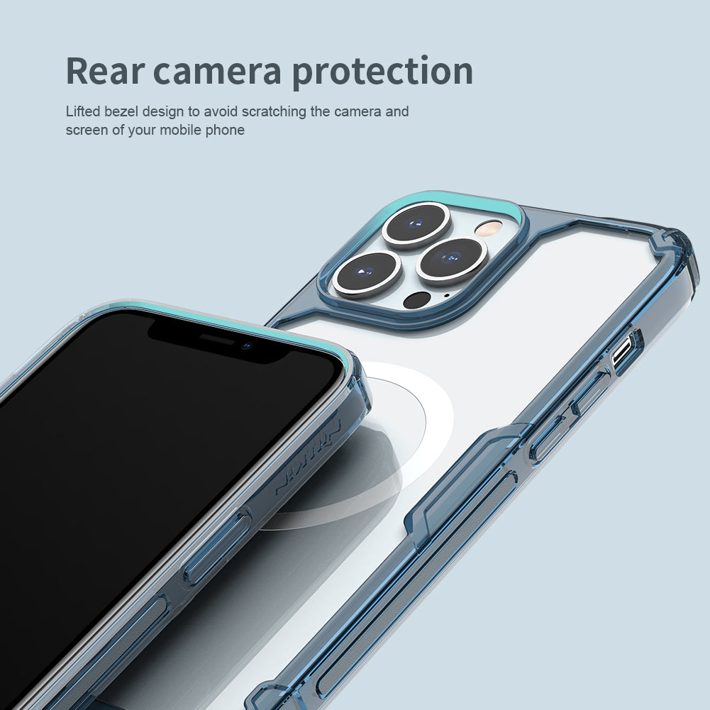Nillkin iPhone 14 Pro Max 6.7" MagSafe內置磁吸四角氣囊邊框加厚TPU 亞克力背板防摔手機保護殼本色Pro系列