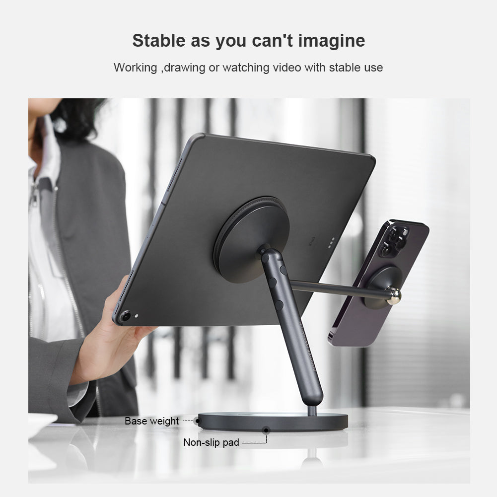 Nillkin 鋁合金多裝置共用磁吸組合支架 送iPad/平板專用磁吸環 (3款組合)