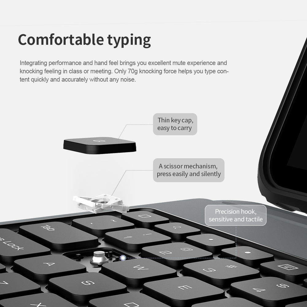 Nillkin iPad Pro 12.9" 20/21/22 / iPad Air 13" 24 Bluetooth Keyboard Case Smart Trackpad Sliding Camera Cover Multi-Angle Stand Bumper Combo Series
