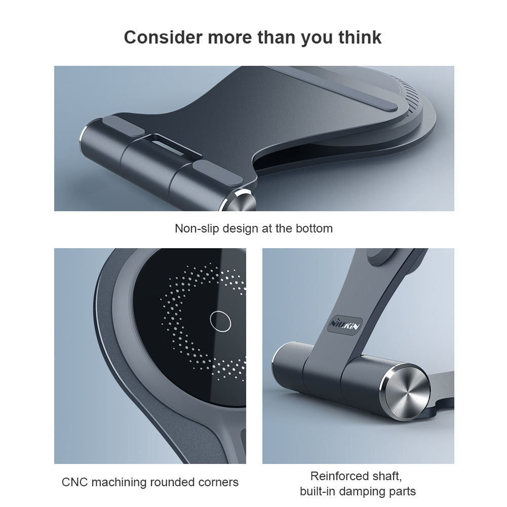 Nillkin 鋁合金 iPhone MagSafe手機專用 無線快速充電支架 摺合式多角度調教 智航系列