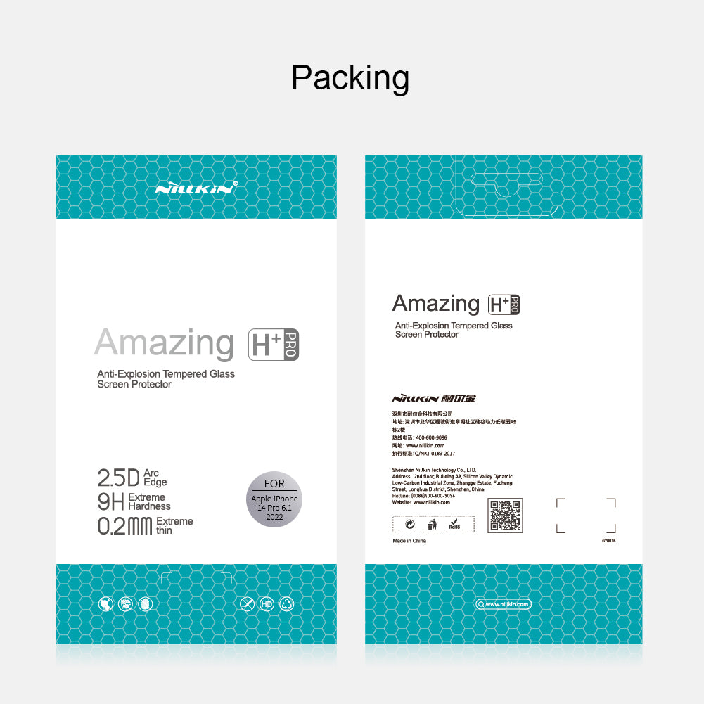 Nillkin iPhone 13/14 系列 日本AGC玻璃 0.2mm 超薄 2.5D 9H HD高清防刮防指紋防炫光鋼化玻璃屏幕保護貼