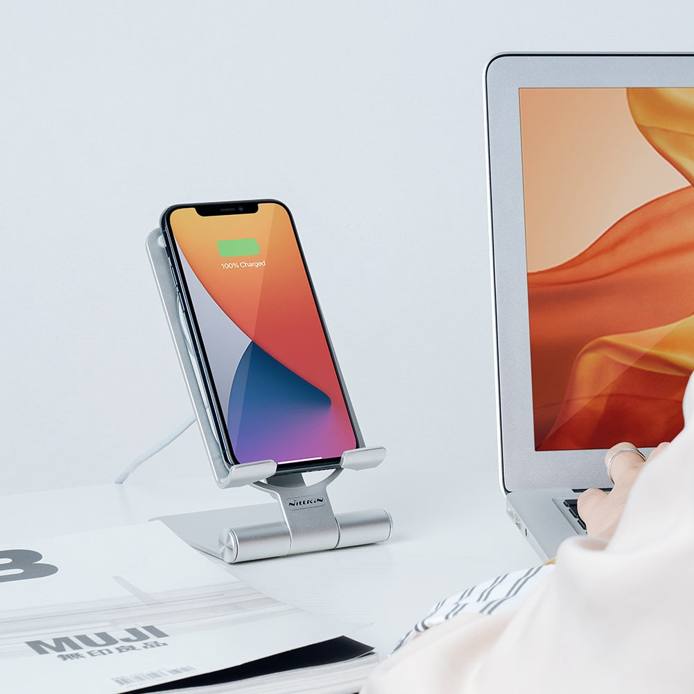 Nillkin 15W無線快充手機支架 鋁合金多角度調節 煲劇/遊戲/充電同時進行 智衡mini