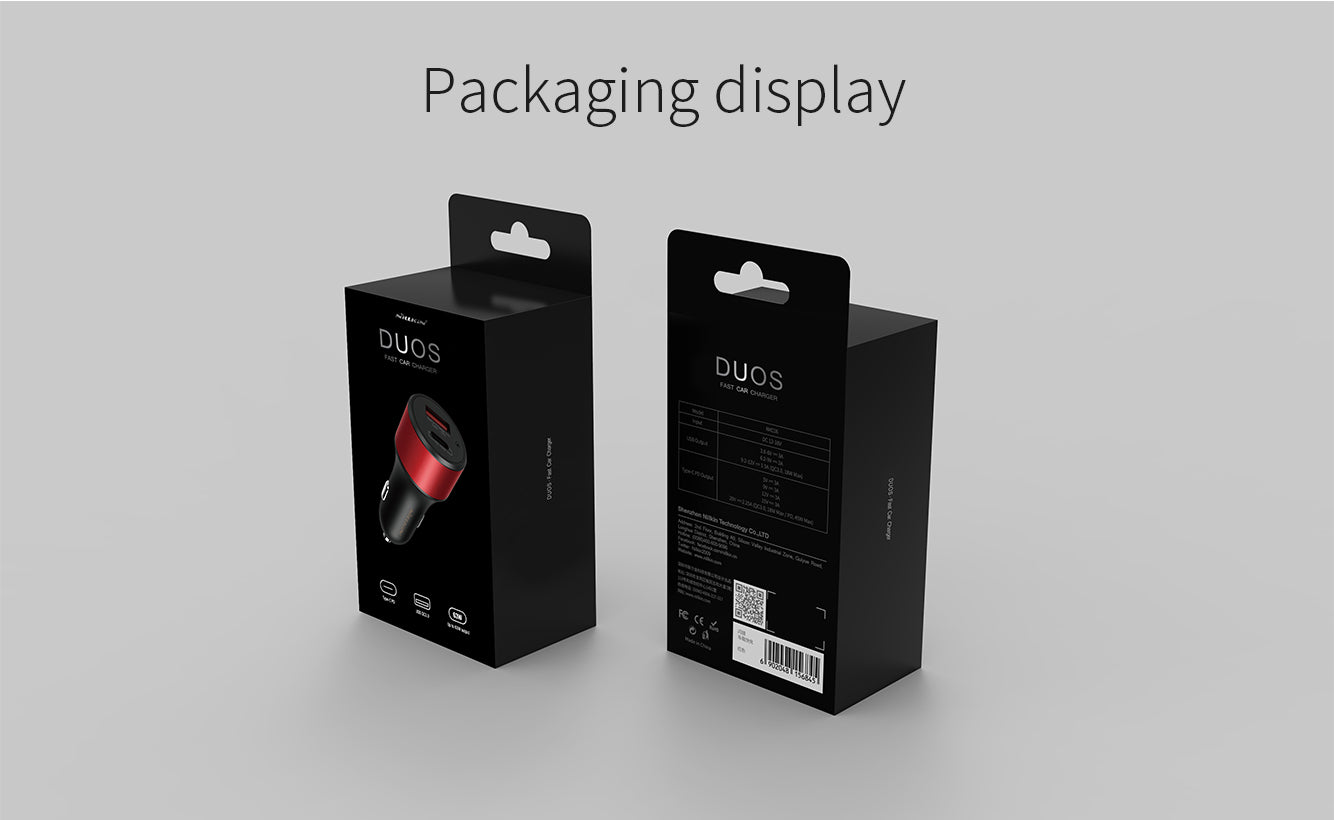 Nillkin PD3.0/QC3.0 63W USB+Type-C 鋁合金高速汽車充電器(可充Macbook及平板電腦)