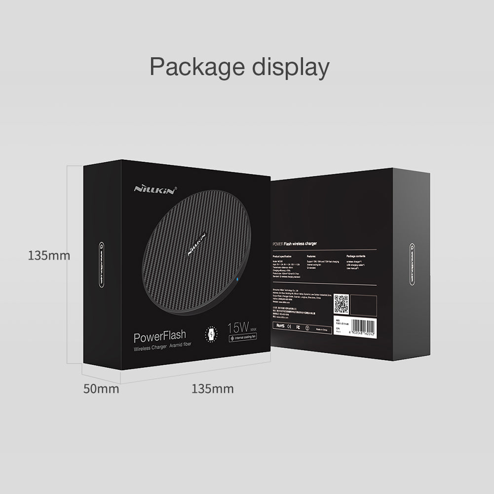 Nillkin 颶能15W快速無線充電器(尼龍面)