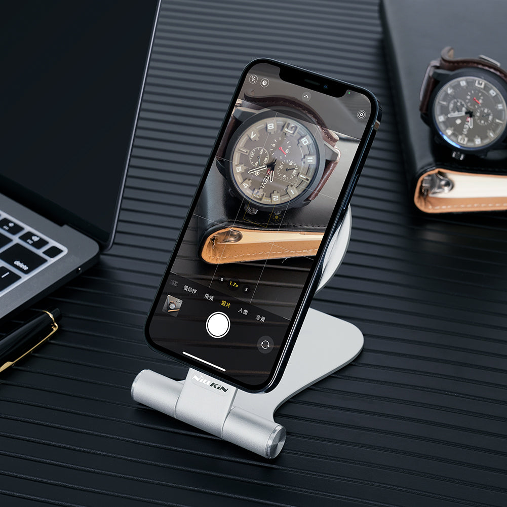 Nillkin 鋁合金 iPhone MagSafe手機專用 無線快速充電支架 摺合式多角度調教 智航系列