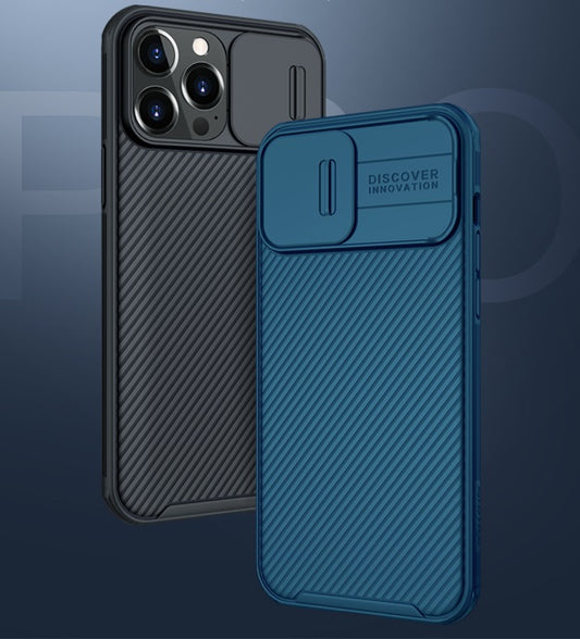 Nillkin iPhone 13 Series Lens Protection Sliding Cover,Four-corner Airbag,Anti-Slip CamShield Pro Series Phone Case
