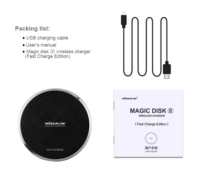 Nillkin Magic Disk 3 Leather Series (10W Fast Charge Edition)Wireless Charger