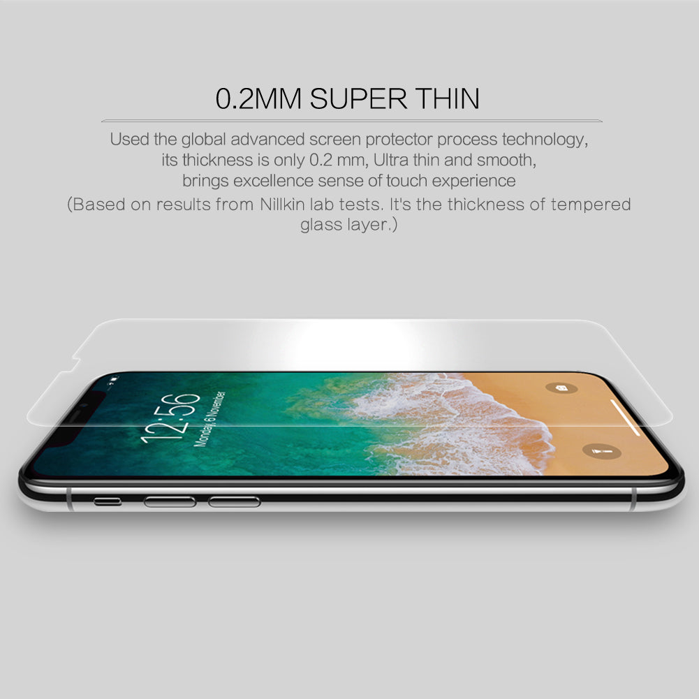Nillkin iPhone 11/X 系列日本AGC玻璃 0.2mm 超薄 2.5D 9H HD高清防刮防指紋防炫光鋼化膜