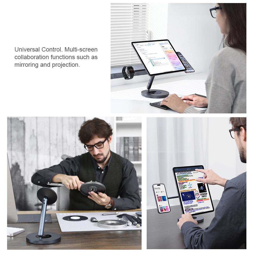 Nillkin 鋁合金多裝置共用磁吸組合支架 送iPad/平板專用磁吸環 (3款組合)