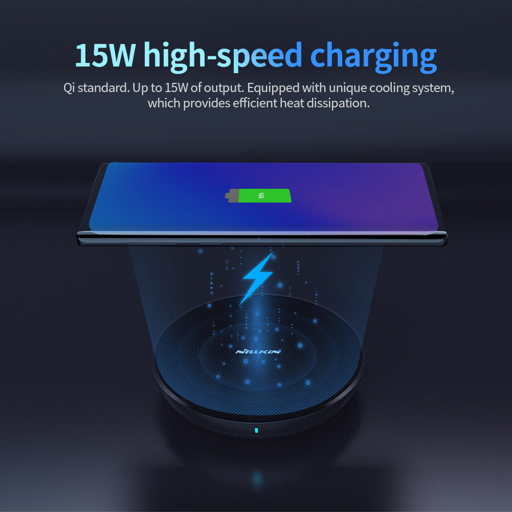 Nillkin 颶能15W快速無線充電器(尼龍面)