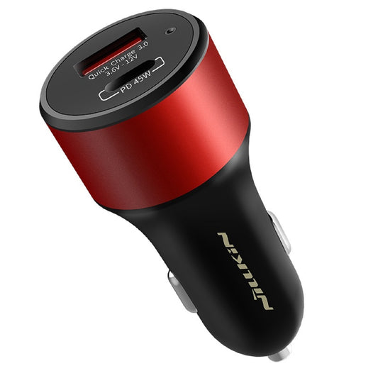 Nillkin PD3.0/QC3.0 63W USB+Type-C 鋁合金高速汽車充電器(可充Macbook及平板電腦)