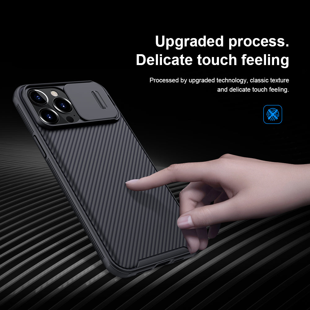 Nillkin iPhone 13 Series Lens Protection Sliding Cover,Four-corner Airbag,Anti-Slip CamShield Pro Series Phone Case