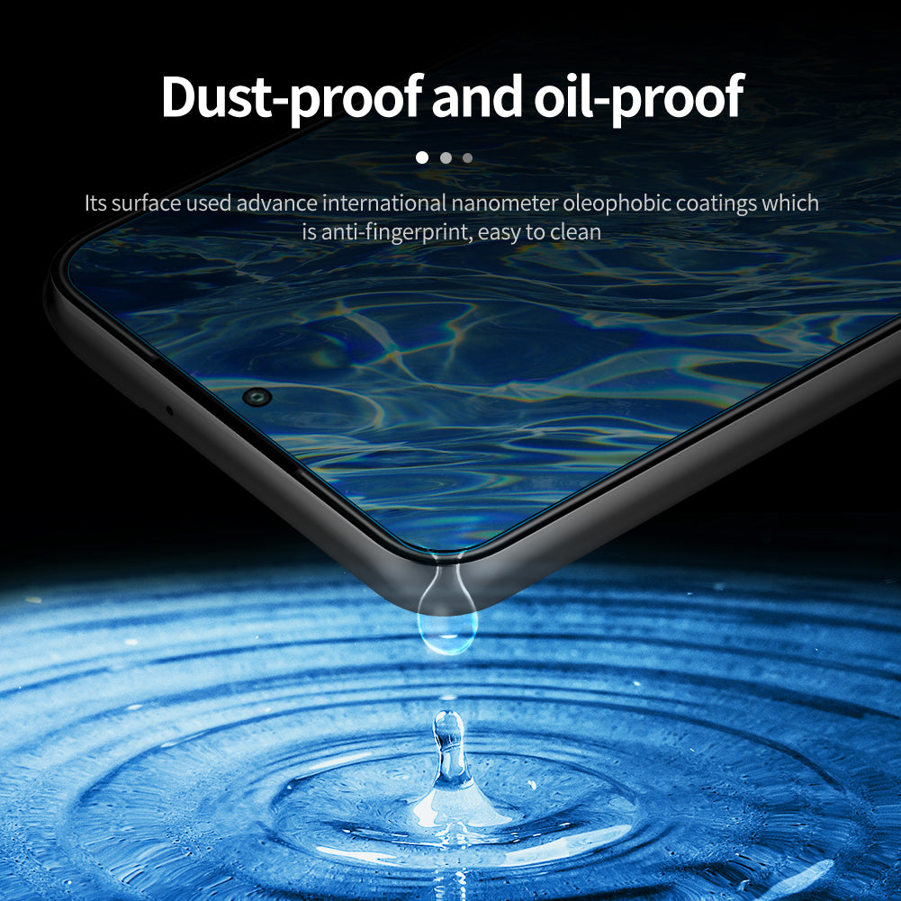 Nillkin 三星S23 日本AGC玻璃 0.2mm 超薄 2.5D 9H HD高清防刮防指紋防炫光鋼化玻璃屏幕保護貼