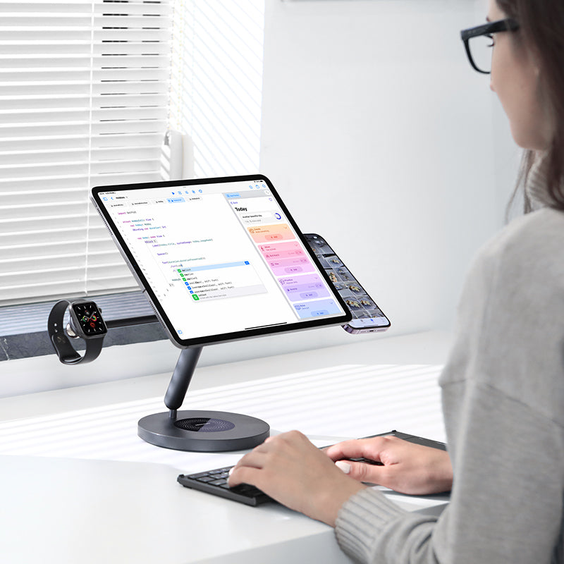 Nillkin 鋁合金多裝置共用磁吸組合支架 送iPad/平板專用磁吸環 (3款組合)