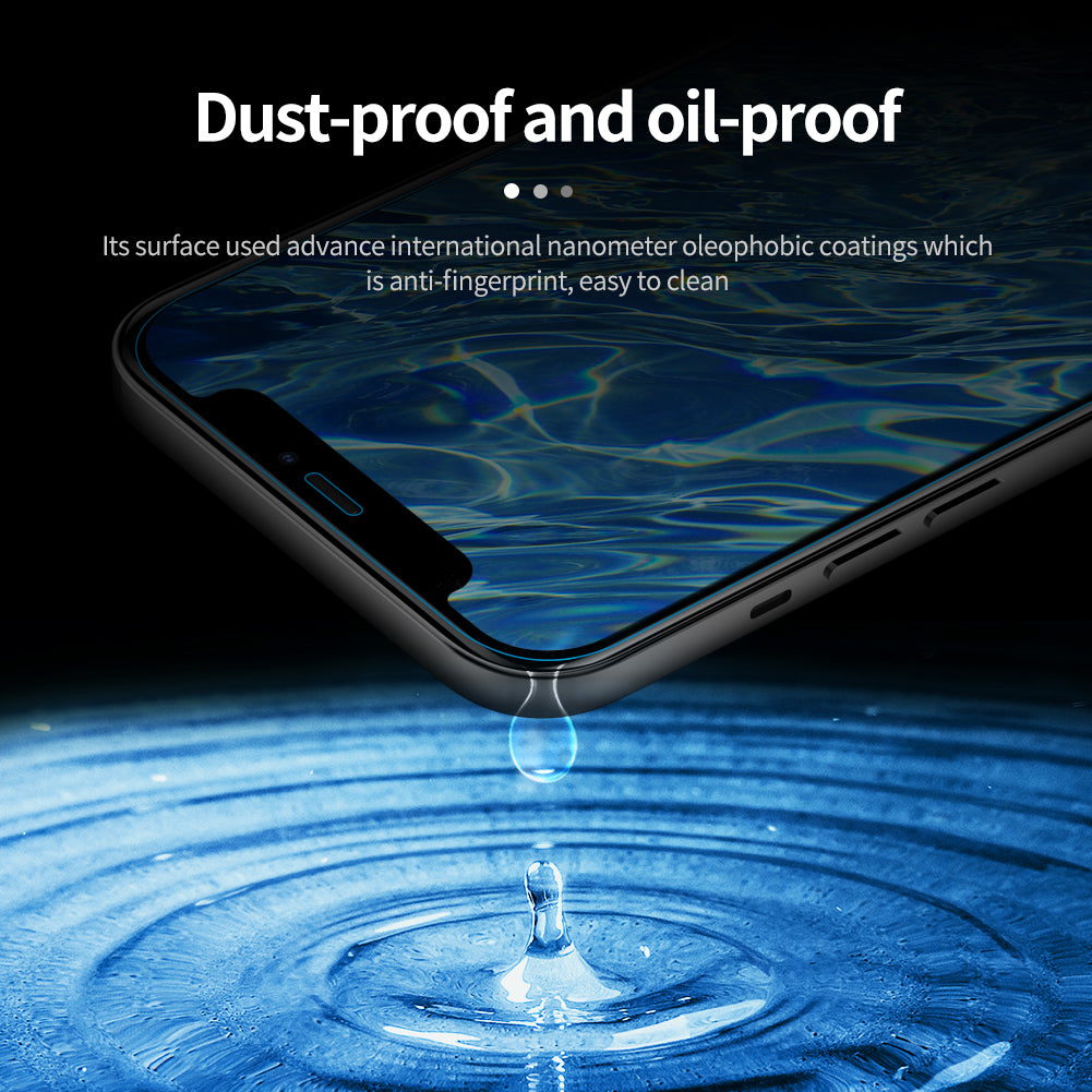 Nillkin iPhone 12 系列日本AGC玻璃 0.2mm 超薄 2.5D 9H HD高清防刮防指紋防炫光鋼化膜