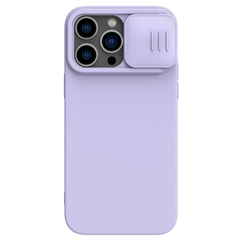 Nillkin iPhone 14 Pro 6.1" MagSafe Built-in Magnetic Function Sliding Lens Cover Liquid Silicone Phone Case CamShield Silky Series