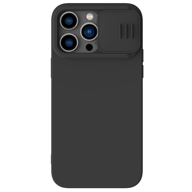 Nillkin iPhone 14 Pro 6.1" MagSafe Built-in Magnetic Function Sliding Lens Cover Liquid Silicone Phone Case CamShield Silky Series