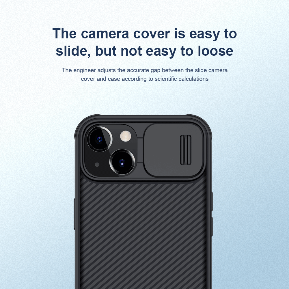 Nillkin iPhone 13 Series Lens Protection Sliding Cover,Four-corner Airbag,Anti-Slip CamShield Pro Series Phone Case