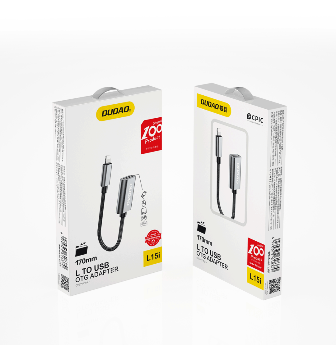 Dudao L15i Lightning轉USB OTG多功能轉接線 USB手指/遊對手制/無線鍵盤 多合一使用