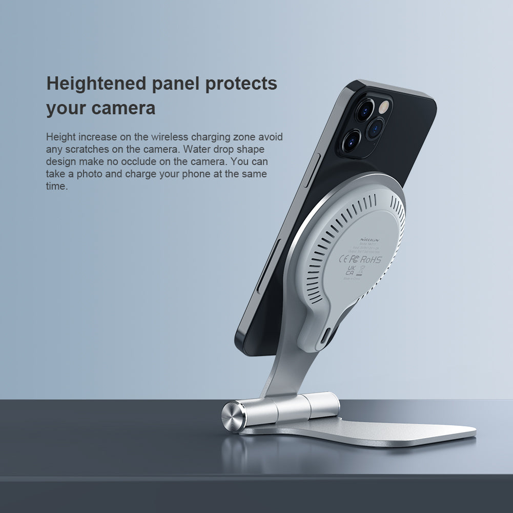 Nillkin 鋁合金 iPhone MagSafe手機專用 無線快速充電支架 摺合式多角度調教 智航系列