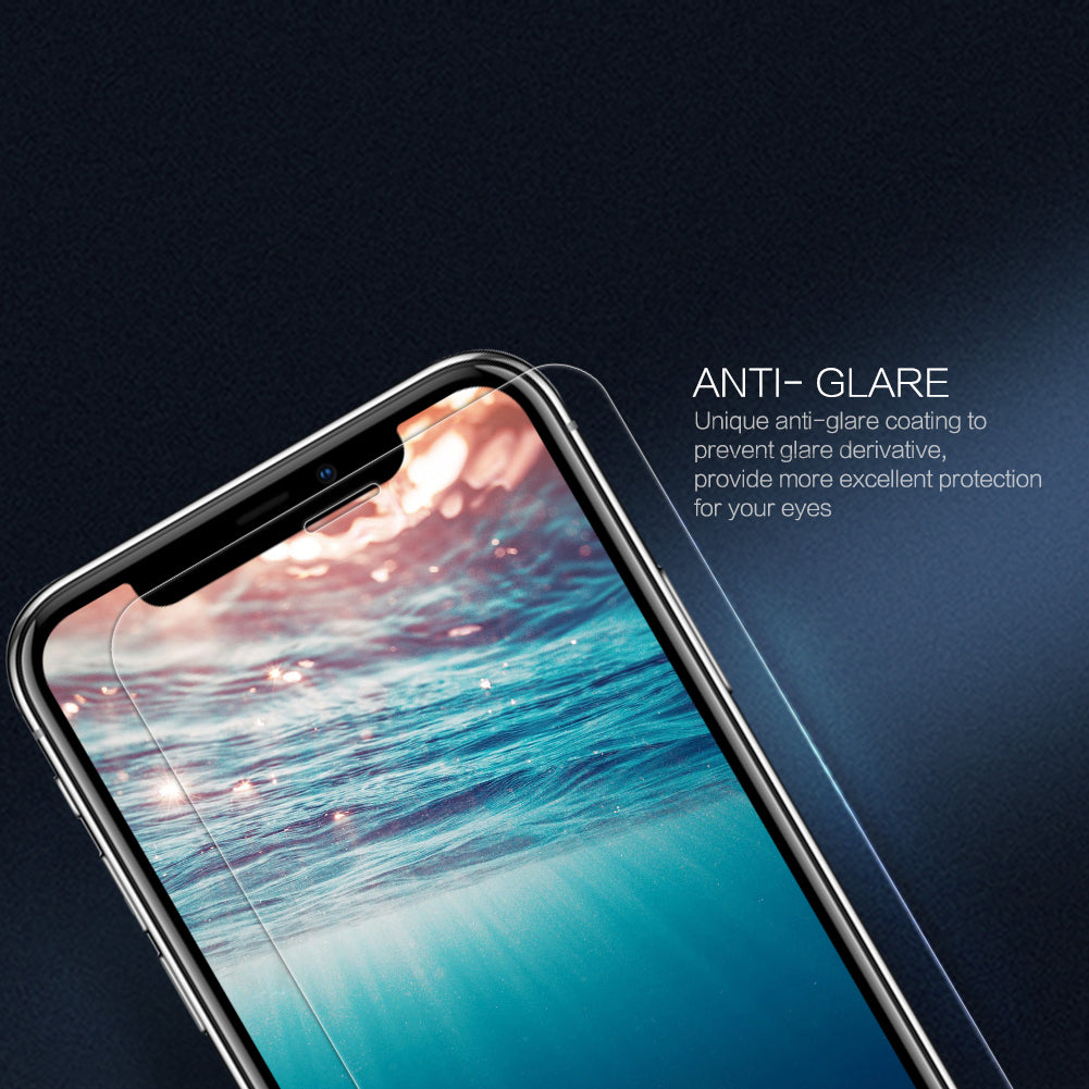 Nillkin iPhone 11/X 系列日本AGC玻璃 0.2mm 超薄 2.5D 9H HD高清防刮防指紋防炫光鋼化膜