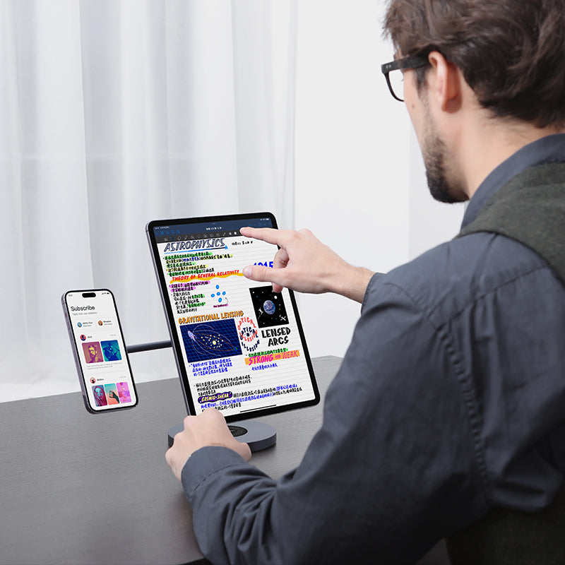 Nillkin 鋁合金多裝置共用磁吸組合支架 送iPad/平板專用磁吸環 (3款組合)