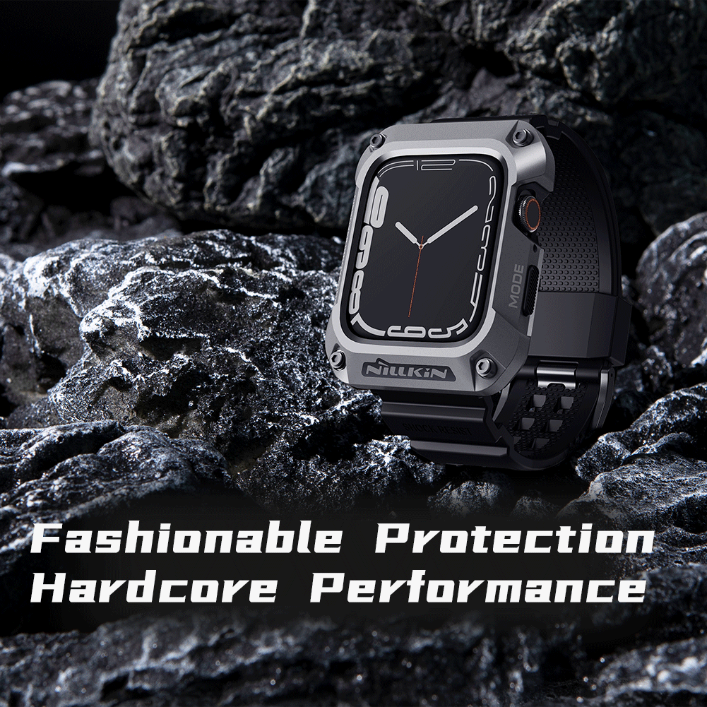 Nillkin 44mm 適用合金+TPU 2合1錶帶連防撞保護殼 Apple Watch 4/5/6/SE 銳動系列