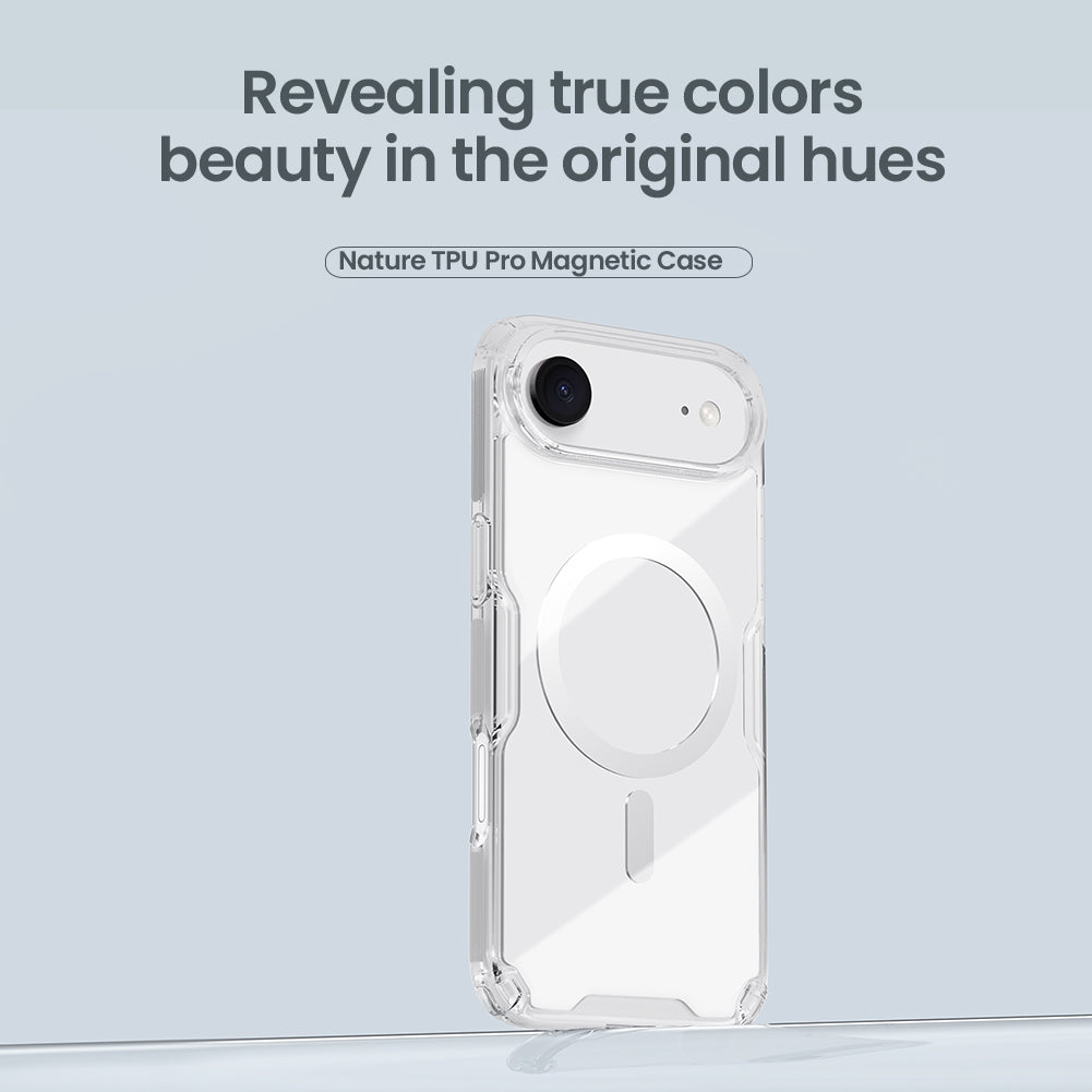 Nillkin iPhone 17 系列 MagSafe內置磁吸四角氣囊邊框加厚TPU+PU背板防摔手機保護殼本色Pro系列