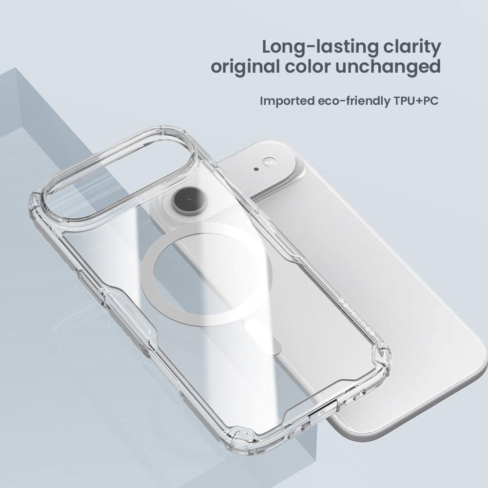 Nillkin iPhone 17 系列 MagSafe內置磁吸四角氣囊邊框加厚TPU+PU背板防摔手機保護殼本色Pro系列